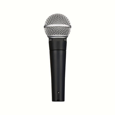 Microfono Profesional SM58 con Captación Direccional en Forma de Corazón - Reducción de Ruido, Construcción Robusta, Compatible con Sistemas PA/Mezcladores - para Actuaciones En Vivo, Grabaciones, Podcasts, Conferencias - Alimentado por DC (36V) - Sin Pi