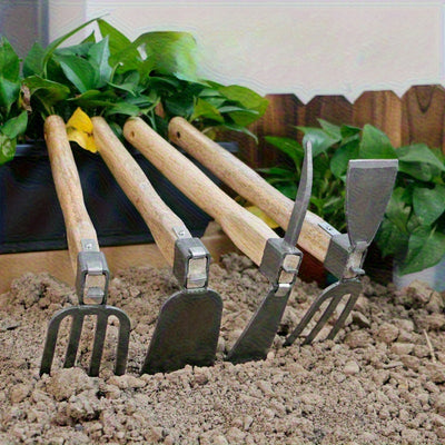 Juego de Herramientas de Jardín - Azada Metálica Duradera de Doble Cara para la Siembra de Flores y Verduras, Ideal para Jardinería Doméstica y Proyectos de Arte