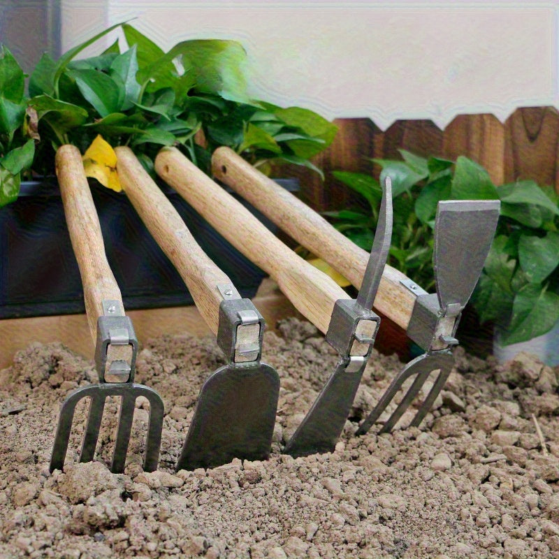 Juego de Herramientas de Jardín - Azada Metálica Duradera de Doble Cara para la Siembra de Flores y Verduras, Ideal para Jardinería Doméstica y Proyectos de Arte