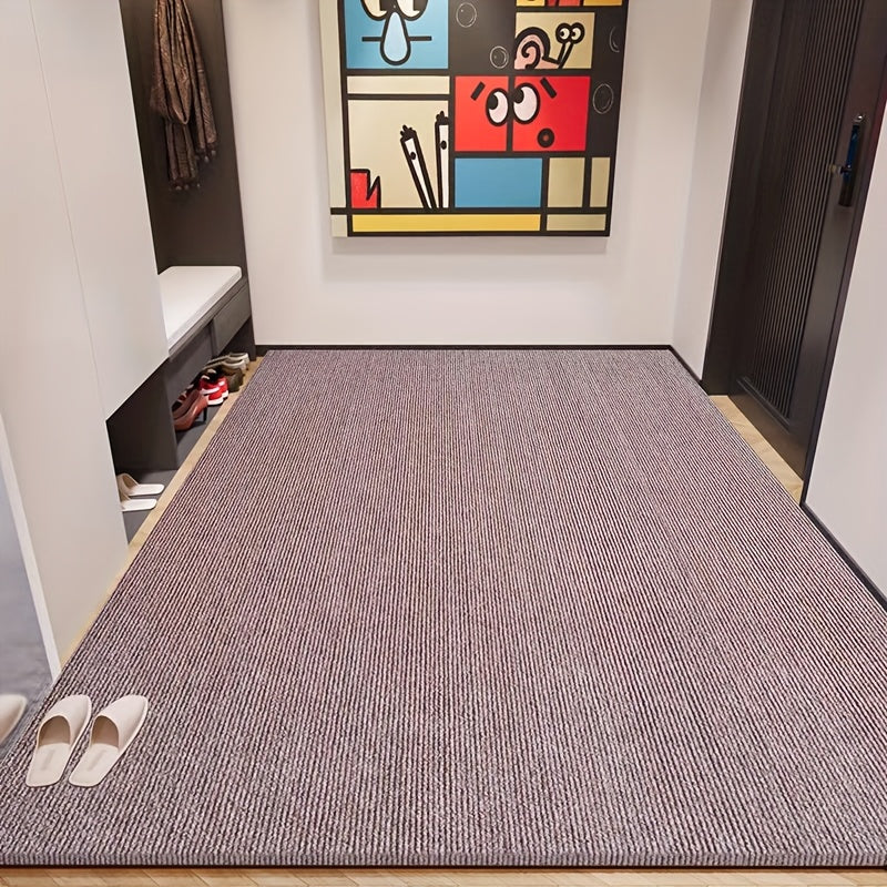 Alfombra para cocina de entrada interior/exterior rayada, antideslizante, reductora de ruido, grosor de 6mm, 1200g/metro cuadrado, cortable y apta para diversos escenarios como entradas, cocinas, salones y balcones