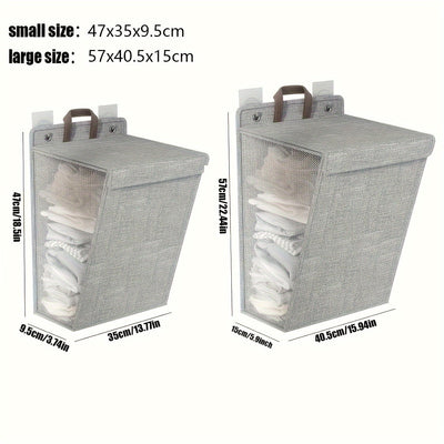 Canasta plegable para ropa sucia, 1 unidad, organizador de ropa para colgar en pared, ideal para baño, dormitorio, sala de estar, organización del hogar