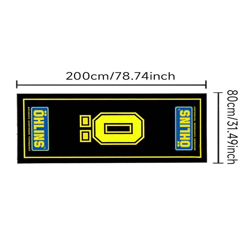 Tapete de estacionamiento de motocicleta de terciopelo de 850g - 6mm de grosor, tapete de poliéster antideslizante con diseño reflectante para decoración navideña, ideal para dormitorios y estanterías de exhibición, tapete de decoración navideña | Diseño
