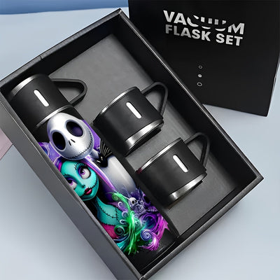 Juego de TAZAS AISLADAS DE ACERO INOXIDABLE de 17 oz Disney La Noche del Terror Antes de Navidad - A prueba de fugas, sudor y salpicaduras, termo para bebidas frías y calientes, ideal para exteriores, escuela y oficina. LHB03211