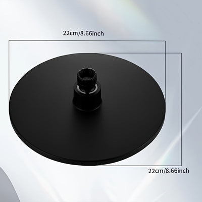 Cabezal de ducha a alta presión - TopSpray, rociador grande con función de lluvia, diseño circular de plástico duradero para montar en la pared y distribución uniforme del agua, accesorio clásico para baño, estilo contemporáneo