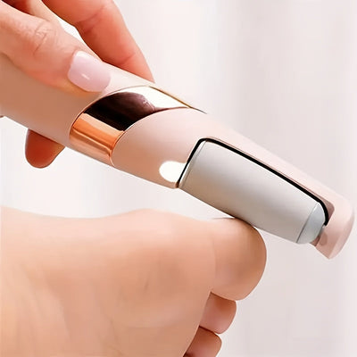 Fila de pies eléctrica con batería de litio incorporada - Recargable, carga USB, diseño ergonómico para eliminar cera vieja - Masajeador digital portátil para pies para un brillo suave y claro, ideal para uso en casa y viajes, eliminador de pies, diseño
