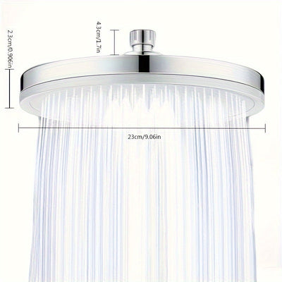 1pc Cabezal de Ducha de Alta Presión con 6 Modos y Potentes Chorros Masajeadores, Diseño Circular de Plástico Duradero y Acabado Pintado, Flujo de Agua Fuerte, Montaje en Pared, Renovación para Baño, Estilo Moderno