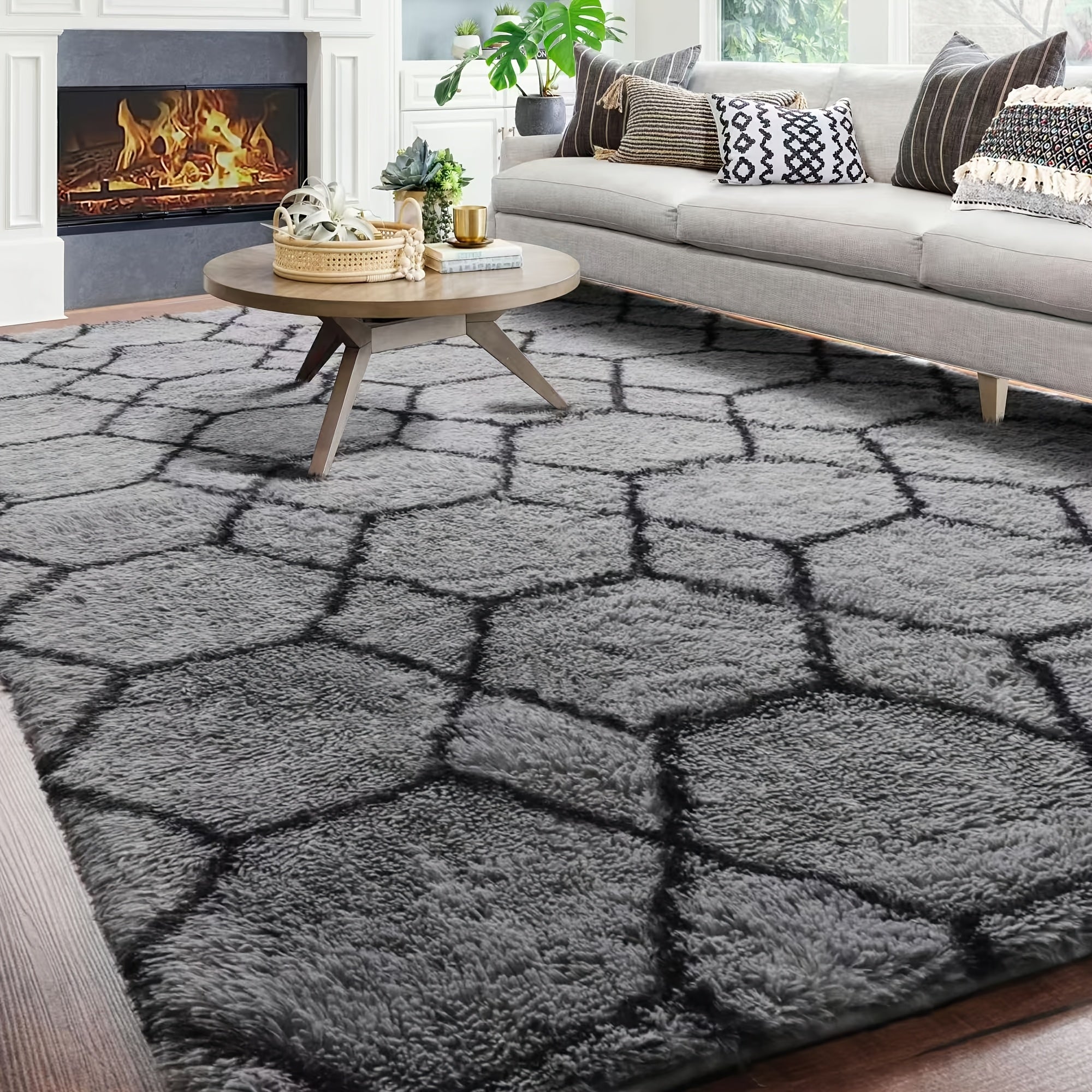 1 alfombra de felpa suave con diseño tie-dye, moderna y lujosa, absorbente, antideslizante, ideal para sala y dormitorio, decoración para el hogar, tapetes