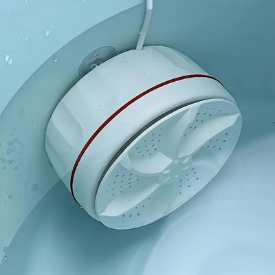 1pc Mini Lavadora Portátil, Capacidad 0-2L, Forma Redonda, Alimentada por USB, ≤36V, No Requiere Batería, Diseño Plegable Compacto para Calcetines y Ropa Interior, Regalo Ideal para Estudiantes y Espacios Pequeños