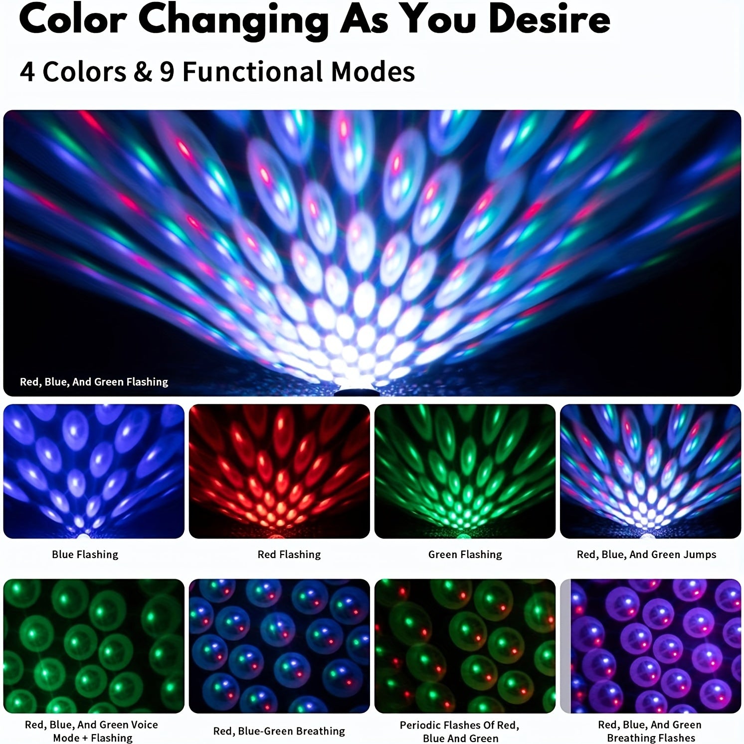 Luz de techo de coche USB, lámpara de atmósfera interior de coche LED con cambio de color y sincronización de música, controlada por botones, no impermeable, iluminación decorativa para techos de vehículos, decoraciones de coche, perfecta para decorar ha