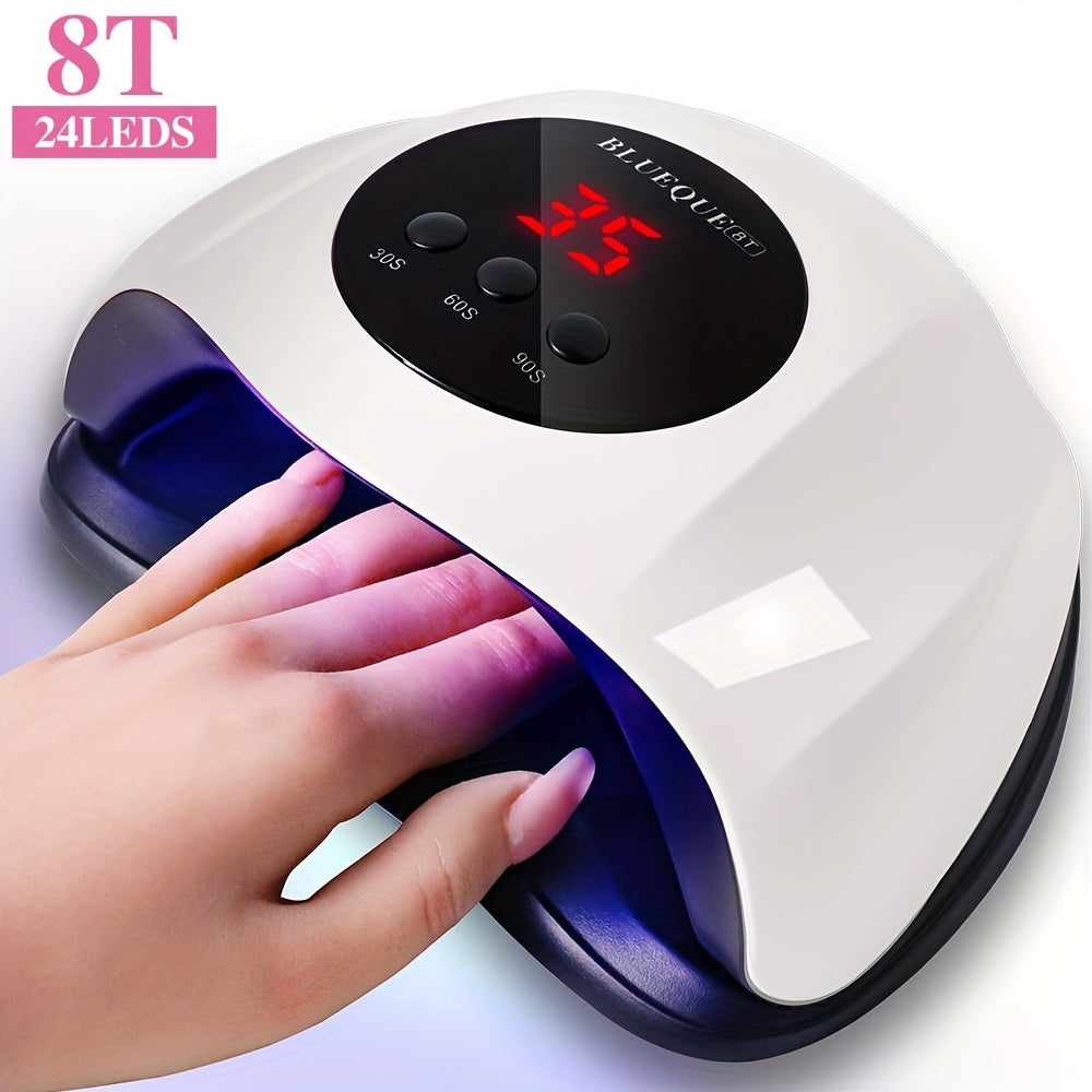 Lámpara de uñas Limegirl, 8W/24W, luz profesional para esmalte de gel con cable USB, sin fragancia, secador de uñas alimentado por USB para uso en casa y salón, juego de herramientas para arte de uñas, lámpara de uñas | Arte de uñas minimalista | Lámpara