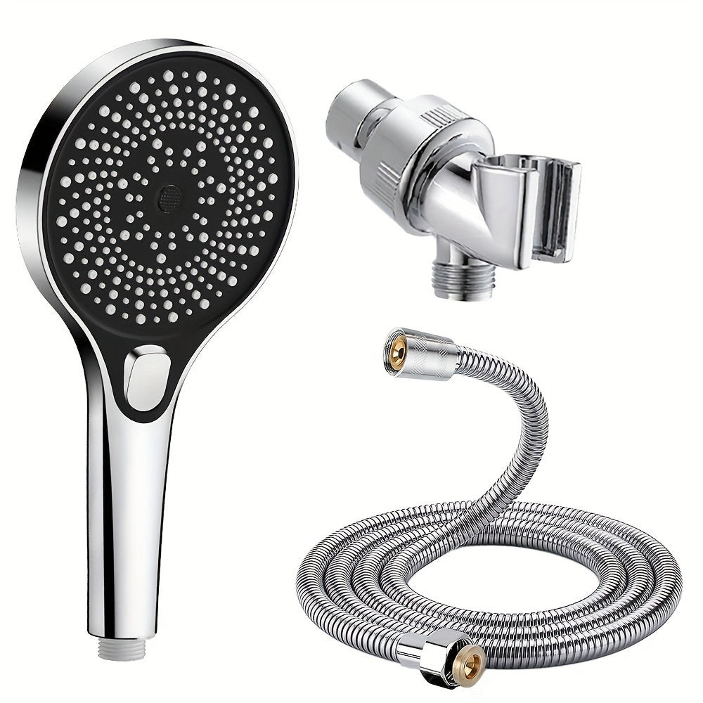 Conjunto americano de panel grande de 13 cm, cabezal de ducha de alta presión de tres etapas con gran flujo de agua mejorado, grifo de baño montado en la pared y cabezal de ducha grande