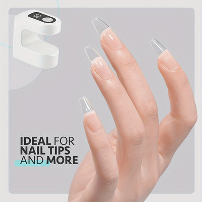 Mini lámpara portátil para uñas con pantalla digital, carga USB, ideal para gel de plástico, uso en casa, viajes y salones, imprescindible para amantes de la belleza, regalo perfecto para cumpleaños y festividades