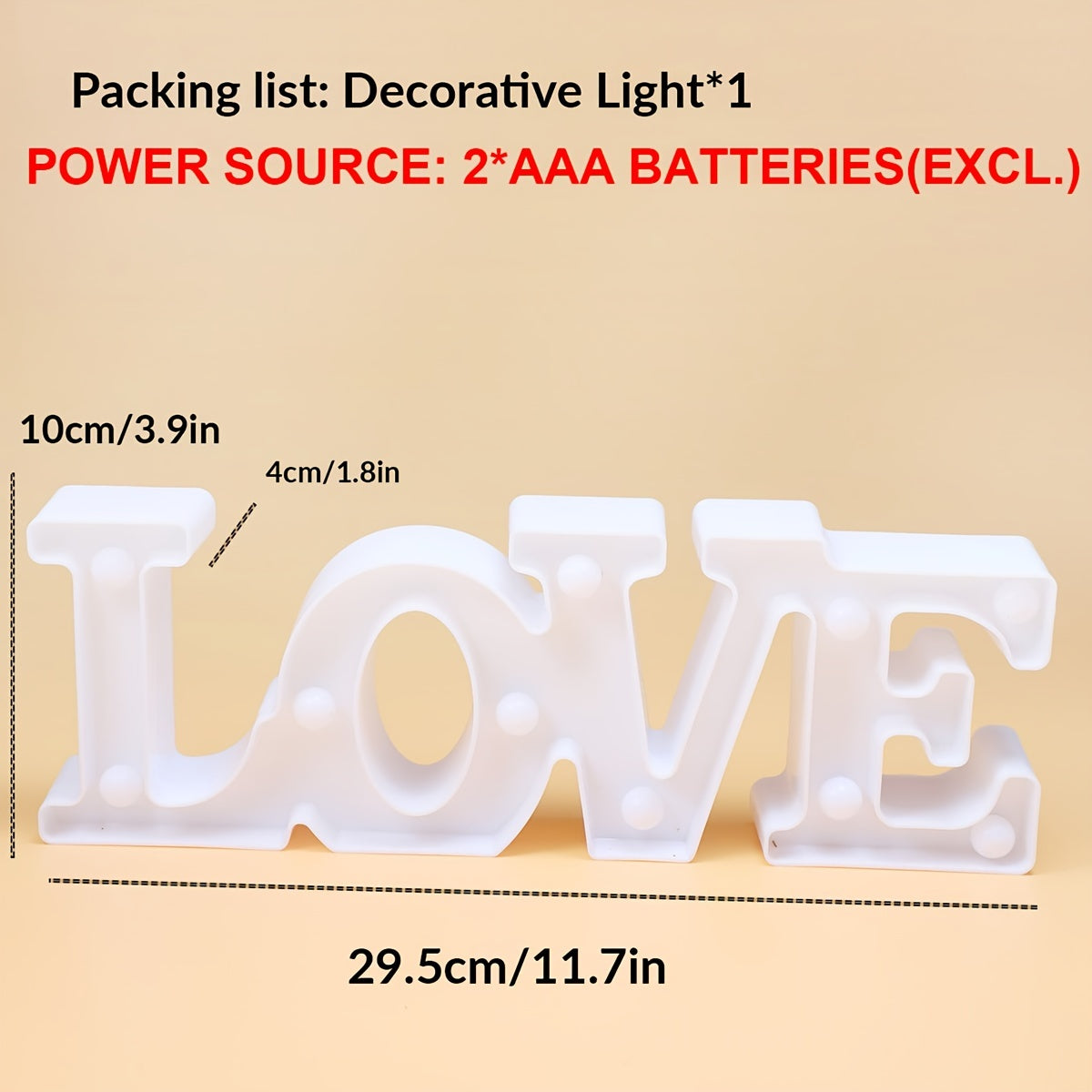 1pc Luz Nocturna con Forma de Amor y Letras, Luz Decorativa de Escritura para Escritorio, Luz Decorativa para Decoración de Bodas, Accesorios para Propuestas, Luz Decorativa de Pared, Adecuada como Regalo para San Valentín, Acción de Gracias, Seres Queri