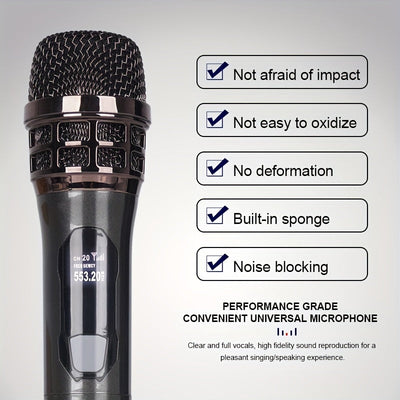 Sistema de micrófono inalámbrico profesional NXG, anti-retroalimentación, cancelación de ruido, para escenario, KTV en casa, presentaciones, conferencias, actuaciones – Tipo-C USB, doble alimentación por batería/USB, ≤36V, batería de litio recargable 186