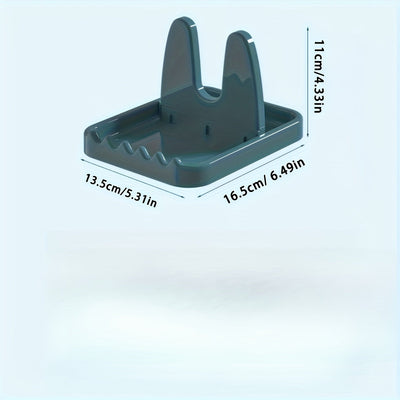 1pc Soporte multifuncional plegable para utensilios de cocina de plástico, con tapa, sin necesidad de taladrar, ahorra espacio, para organizar accesorios de cocina