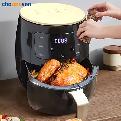 Freidora Eléctrica Multifuncional con Pantalla Táctil Inteligente y Gran Capacidad para Hacer Papas Fritas