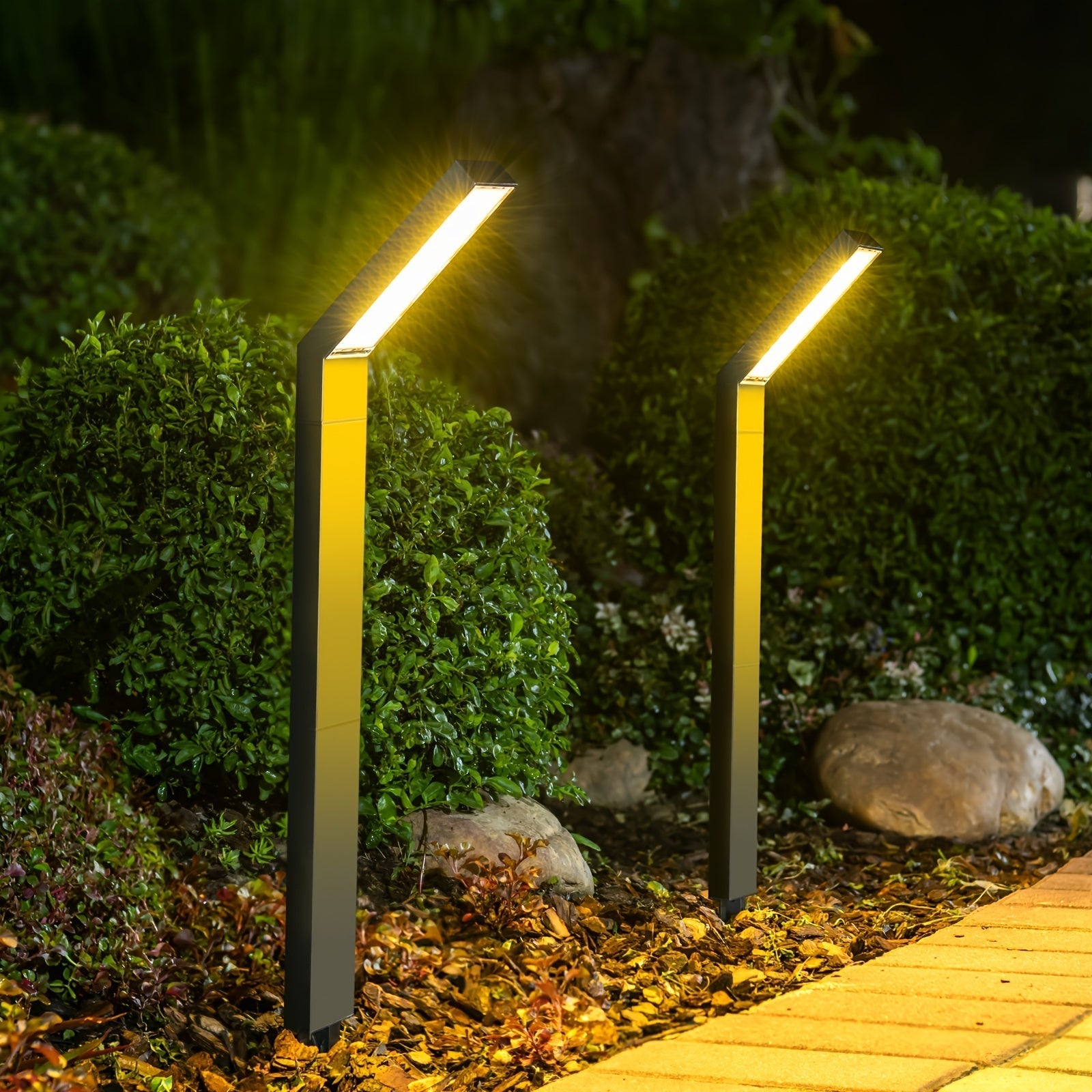 1/2 piezas de luz solar exterior, luz solar tipo R para senderos ajustable (luz blanca, luz cálida, luz neutra) adecuada para patio, jardín, césped, terraza floral, camino turístico, luz decorativa lateral de calle, luz decorativa exterior para Halloween