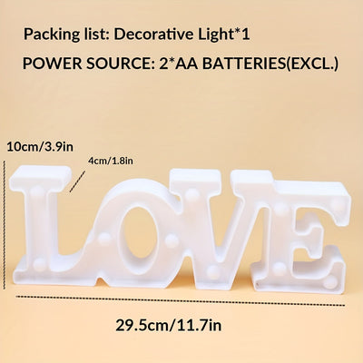 [Luz Nocturna Romántica en Forma] Romántica Luz Nocturna en Forma de Amor a Pilas - 1 ud Luz Decorativa de Escritorio, Mesita de Noche y Pared - Adecuada como Regalo para el Día de San Valentín, Acción de Gracias, Seres Queridos, Amigos o Cumpleaños, Fie