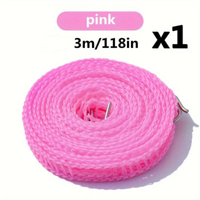 1 Tendedero De 3 M/5 M/8 M, Tendedero Mejorado Y Grueso, Tendedero Portátil, Tendedero Colgante, Cuerda Antideslizante A Prueba De Viento Para Curar El Sol, Tendedero Para Acampar, Cuerda Colgante Para Colgar Ropa Al Aire Libre, Adecuado Para Secar Ropa