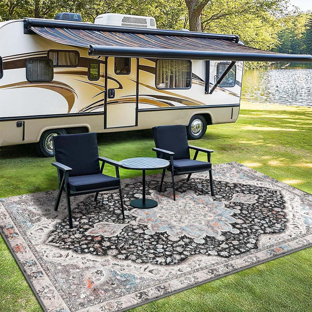 Alfombra de Terciopelo/851g/m² Moderna y Minimalista para Sala de Juegos, Suave y Fácil Cuidado en Crema Francesa - Estilo Lujo Ligero Premium, Antideslizante y Lavable a Máquina, Ideal para Camping al Aire Libre con Patrón Grande y Base Antideslizante