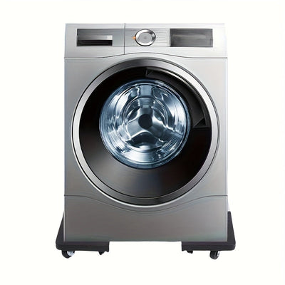 Carro de utilidad ajustable de acero inoxidable y plástico con base de plástico duradera - Organizador de refrigerador y lavadora móvil, carro de almacenamiento rodante de 4 ruedas para cocina, baño, garaje, organización de encimeras, diseño moderno y el