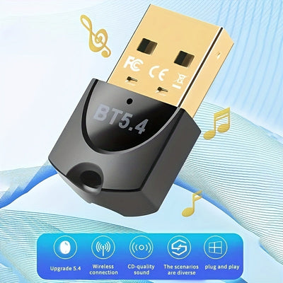 Adaptador de red inalámbrica USB 5.4, receptor de dongle inalámbrico USB, para computadoras/auriculares/teclado/ratón altavoces y muchos otros dispositivos, alimentado por USB, enchufar y usar, inalámbrico, sin controladores, externo