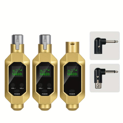 XGeS 5V/48V Transmisor de micrófono inalámbrico - Convierte micrófonos con cable a inalámbricos, batería de litio recargable, carga rápida de 2,1A, interruptor de 5V/48V, ideal para guitarra, bajo y mezcla, sistema de micrófono inalámbrico | receptor de