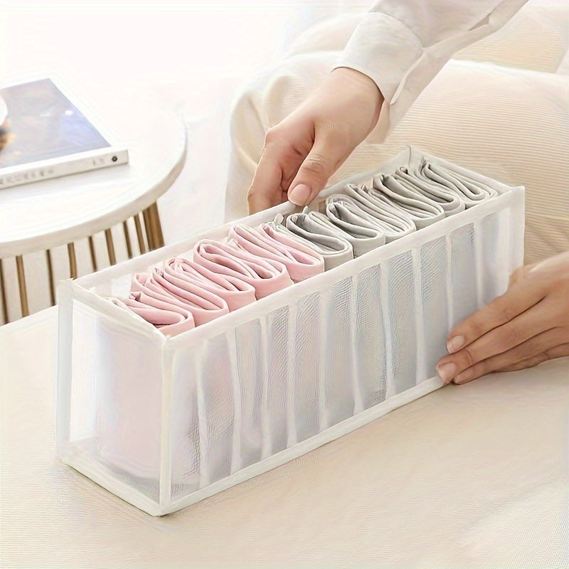 11 Cajas de almacenamiento de calcetines y ropa interior con rejilla: Organizador de armario de malla transparente para ropa interior, calcetines, bufandas, corbatas del hogar - Material de PVC