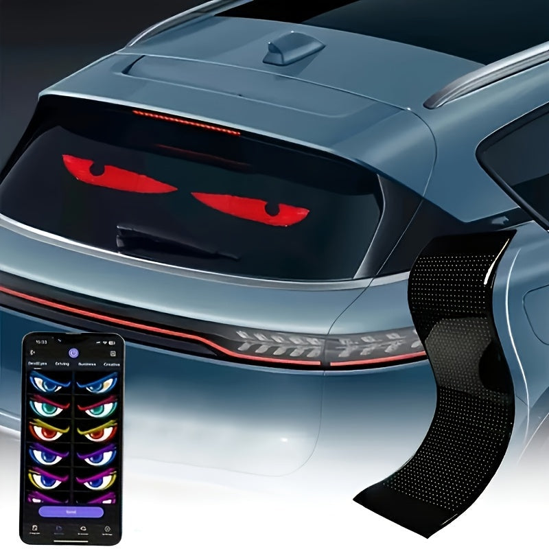 Panel LED de Alta Calidad para Automóviles con Pantalla a Color Suave y Control por App - Decoración Personalizable DIY, Incluye Accesorios de Montaje, Iluminación Única, Diseño Ocular, Controlado desde Smartphone, Alimentado por USB