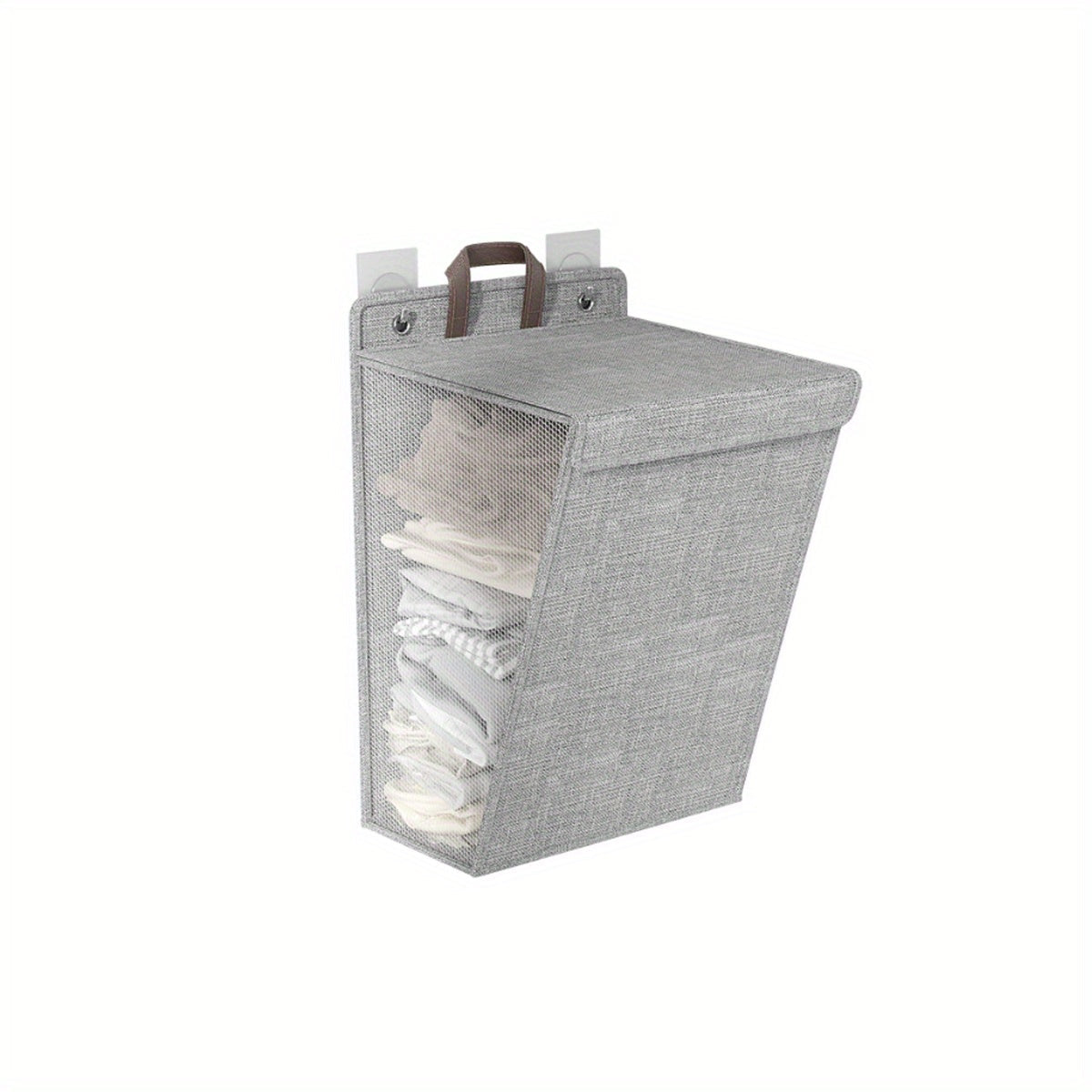Canasta plegable para ropa sucia, 1 unidad, organizador de ropa para colgar en pared, ideal para baño, dormitorio, sala de estar, organización del hogar
