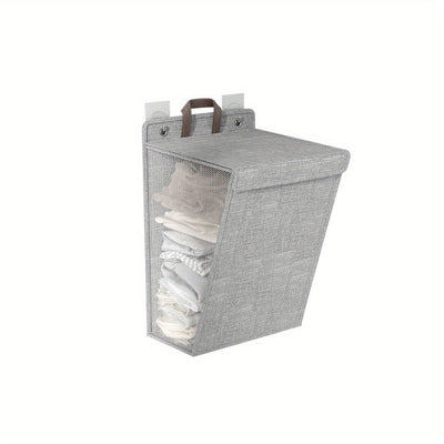 Canasta plegable para ropa sucia, 1 unidad, organizador de ropa para colgar en pared, ideal para baño, dormitorio, sala de estar, organización del hogar