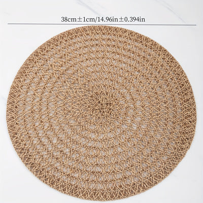 6 piezas de individuales de yute para mesa, decoración de cocina y hogar