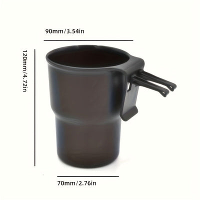 1pc Portavasos multifuncional para vehículos recreativos, material PP, ranura segura para teléfono, bebida y basura, soporte de taza portátil para vehículos