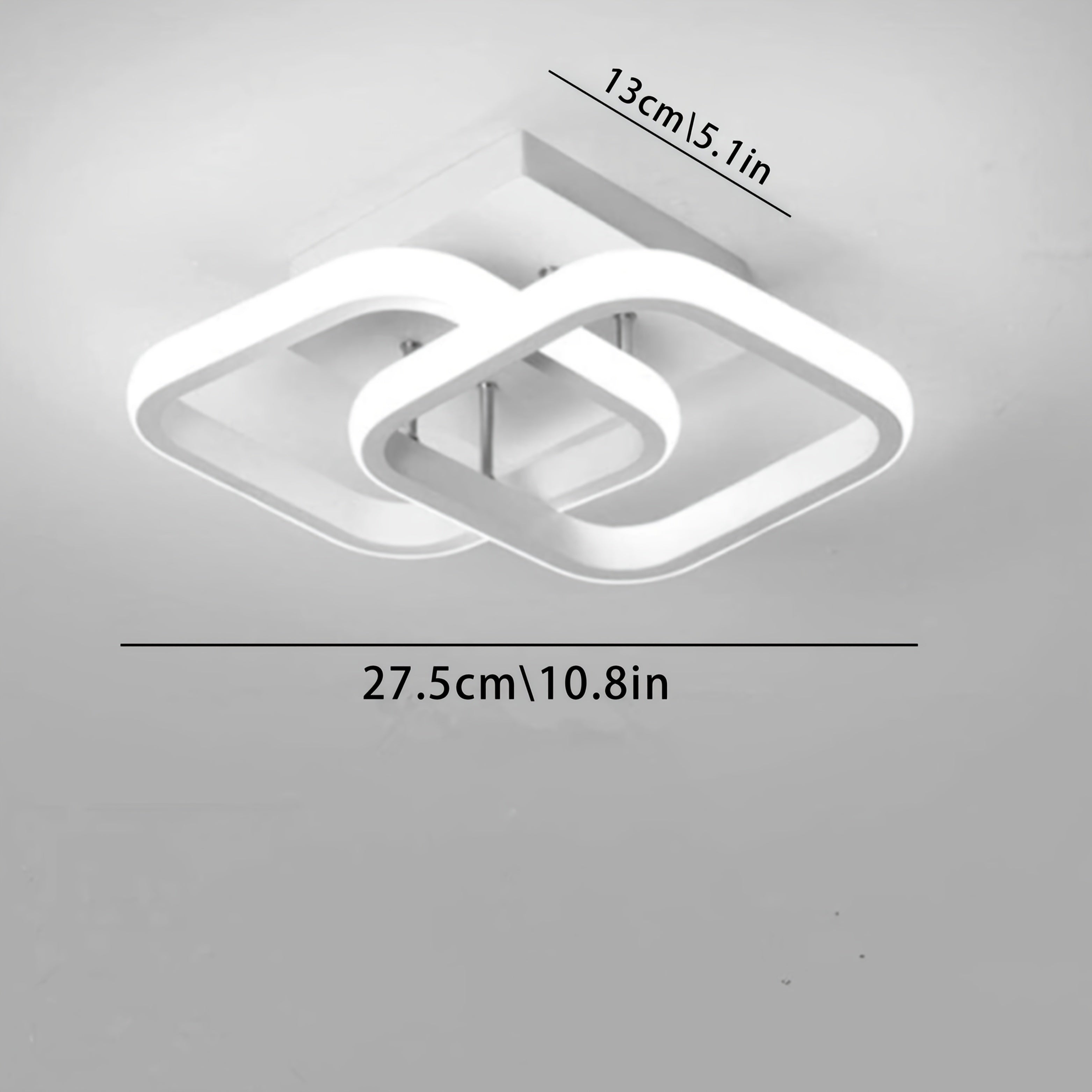 Luz de Techo LED Moderna con Brillo Ajustable - 3 Modos de Color, Diseño Semi-Incrustado, Acabado Metálico Elegante - Ideal para Áreas de Comedor, Oficinas, Cafeterías, Salas de Estar, Dormitorios, Cocinas y Aulas - Instalación Con Cableado, 110V-240V