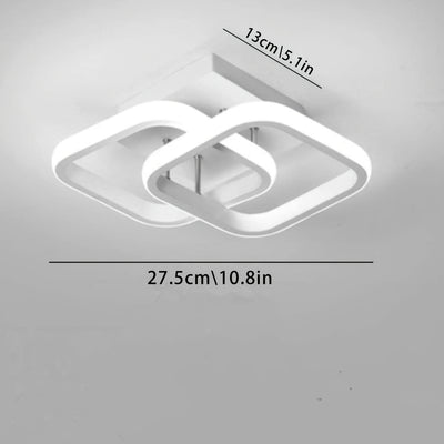 Luz de Techo LED Moderna con Brillo Ajustable - 3 Modos de Color, Diseño Semi-Incrustado, Acabado Metálico Elegante - Ideal para Áreas de Comedor, Oficinas, Cafeterías, Salas de Estar, Dormitorios, Cocinas y Aulas - Instalación Con Cableado, 110V-240V