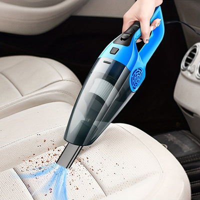 Aspiradora de mano para auto, 12V de alta potencia, gran capacidad de succión, limpia ranuras y espacios en el auto, ideal para pelo de gato y perro