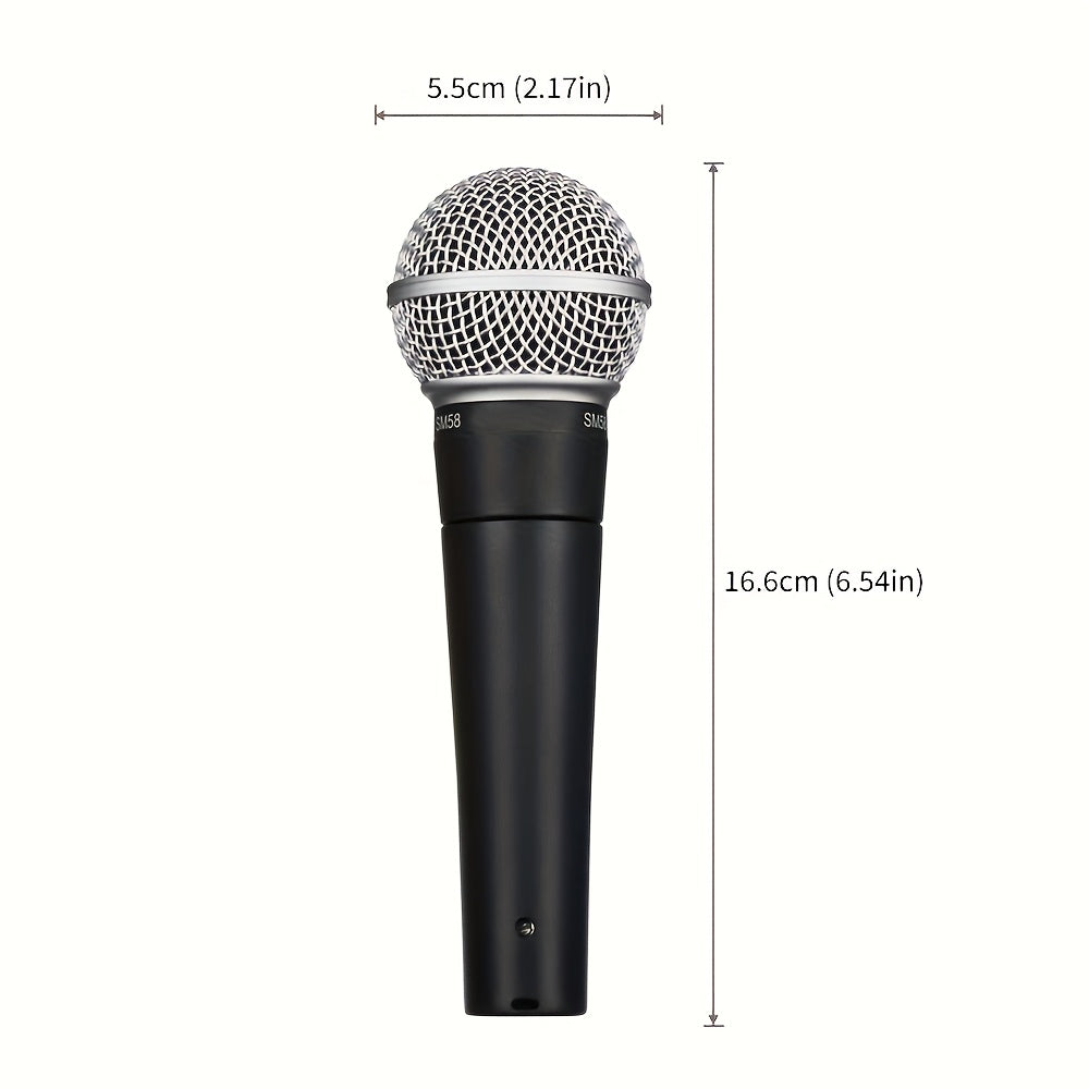 El micrófono dinámico SM58 es ideal para diversas ocasiones como presentaciones en vivo, fiestas, intercambios de conferencias, actividades escolares y servicios religiosos, capturando claramente las voces humanas