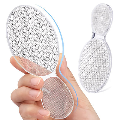 Raspador de Pies de Vidrio Nano, Piedra para Pedicura, Removedor de Callosidades y Talones en Color Beige Claro, Herramienta de Cuidado Personal para Manos y Pies
