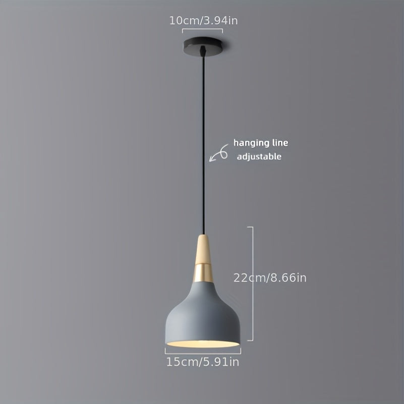 Lámpara colgante estilo escandinavo moderno y minimalista, luz colgante simple y colorida para cocina, comedor, habitación o cafetería (foco no incluido) - Ideal para regalos familiares, regalos de Año Nuevo o detalles exquisitos