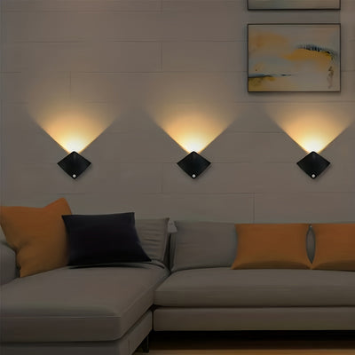 Lámpara de pared con sensor de movimiento, luces nocturnas para dormitorio, porche, balcón, pasillo, decoración de hotel, se requieren baterías AAA