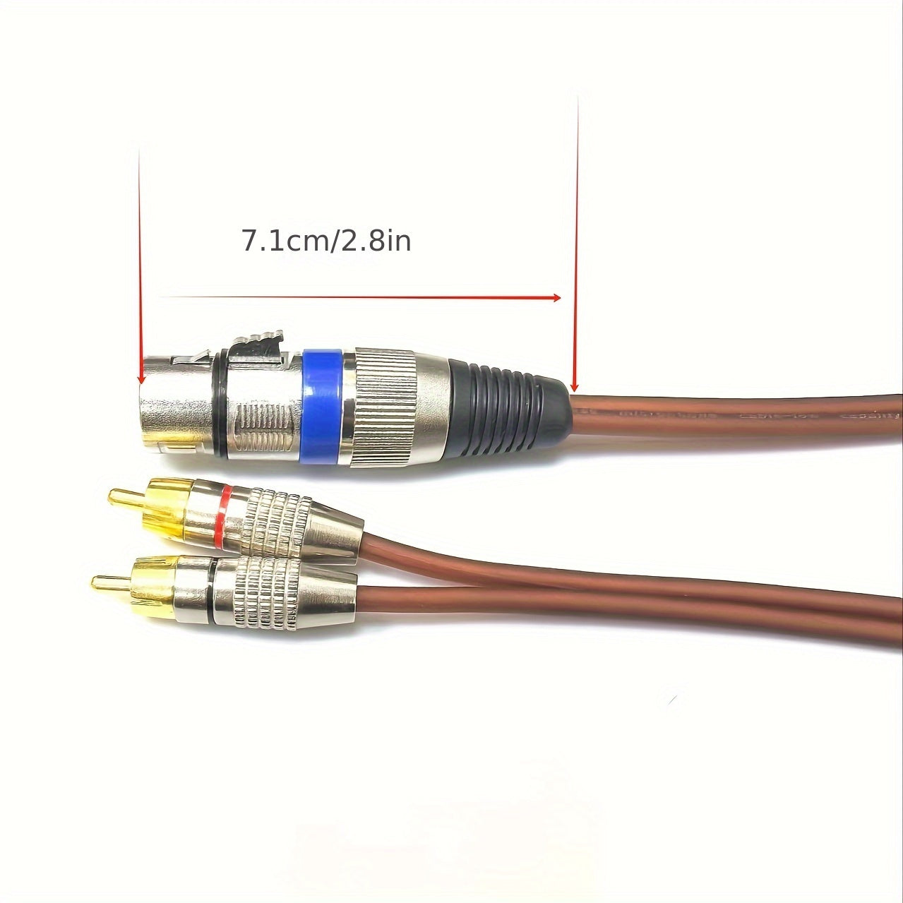 Cables divisores Y de XLR macho a RCA hembra en forma redonda, tipo conector flexible, compatibles con Ethernet Cat 5e, juego de cables de interfaz de audio profesional