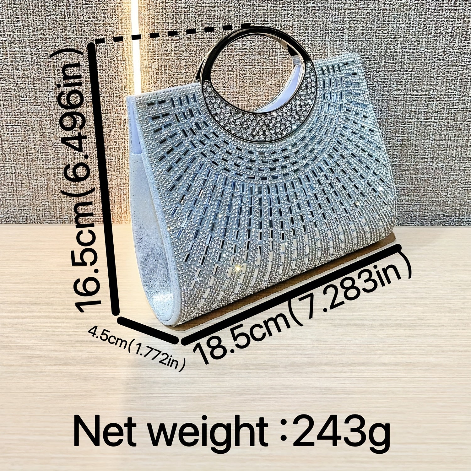 Clutch Brillante con Pedrería para Noches de Fiesta, Bolso de Hombro para Banquetes y Eventos de Fin de Semana, Bolsa de Cena para Mujer que Guarda Maquillaje Diario, Ideal como Regalo