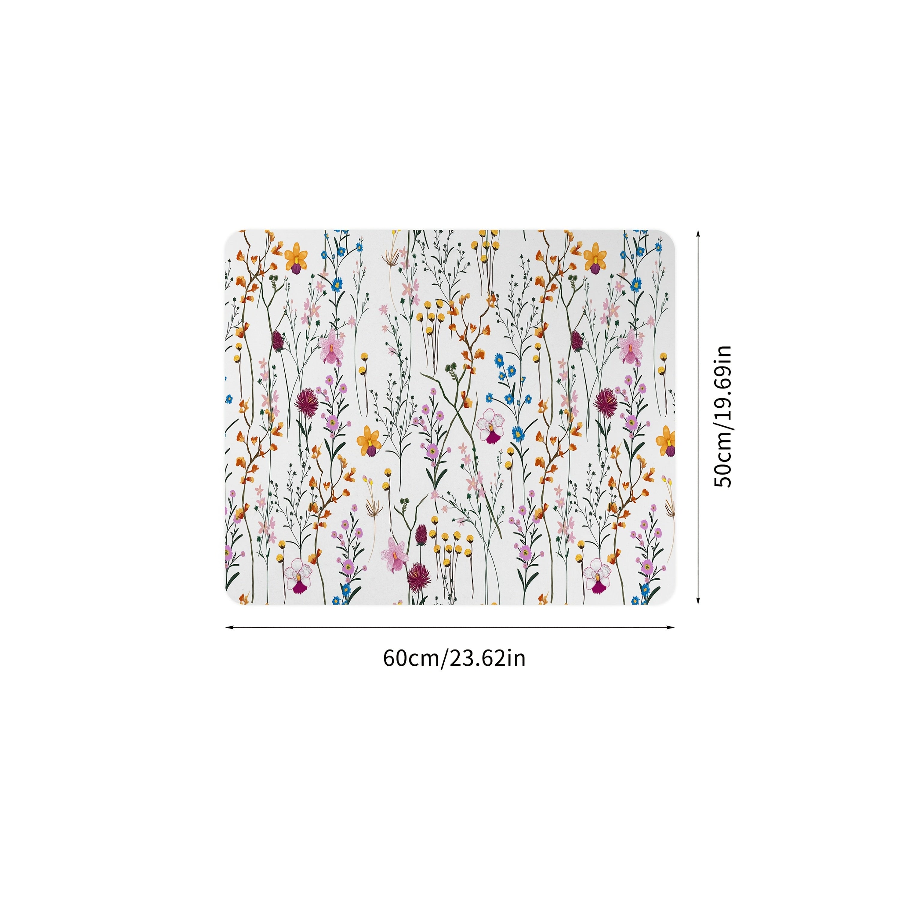 1 pieza de alfombrilla de tapa superior de lavadora floral, con diseño floral retro vibrante, secado rápido y absorbente, adecuada para habitaciones de lavado, cubierta de polvo de lavadora, alfombrilla decorativa, superficie antideslizante, accesorio de