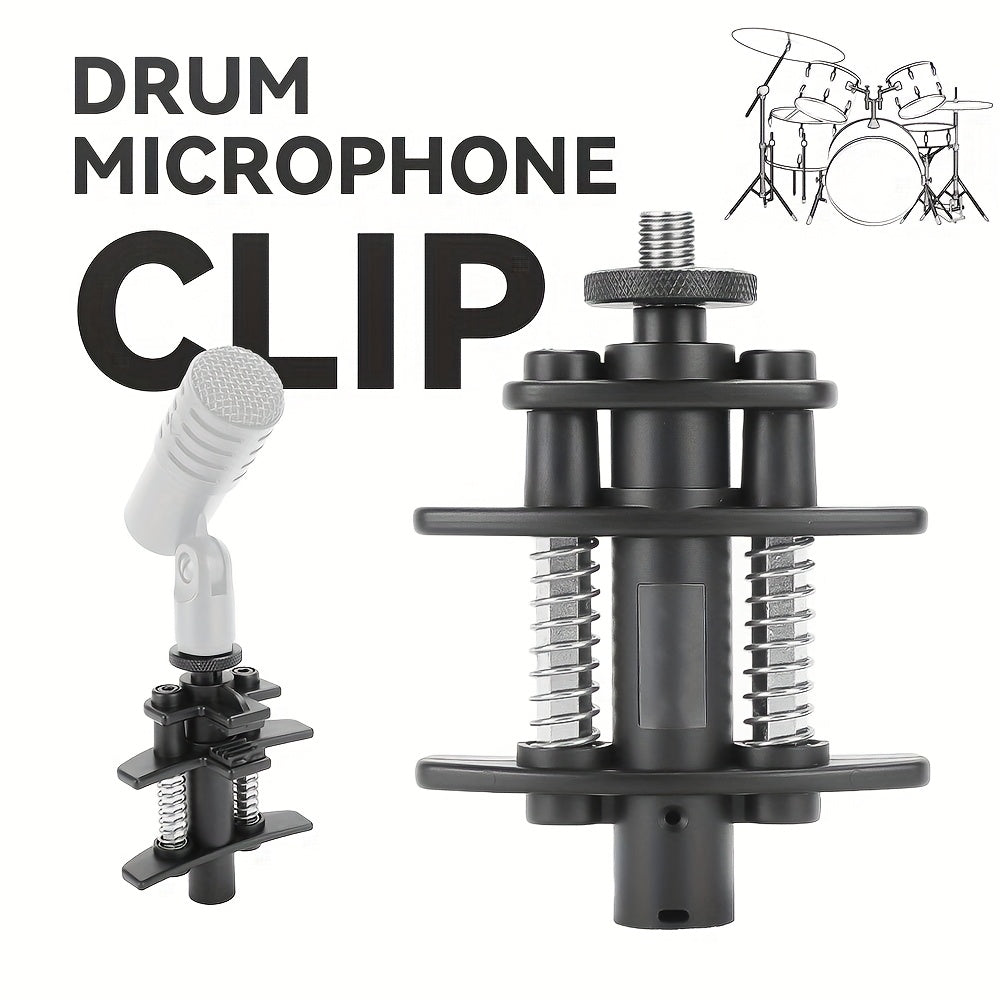Pinza Ajustable para Micrófono de Batería LMBGM - Soporte Giratorio Antigolpes, Construcción en Plástico Duradero y Fácil Instalación para Conciertos en Vivo, Sujeción Segura, Diseño Resistente a Impactos, Material Antivibraciones, Equipo para Escenario,
