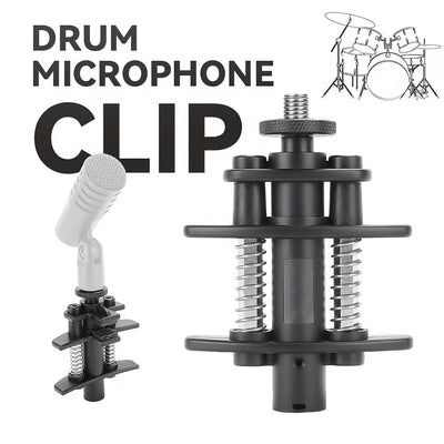Pinza Ajustable para Micrófono de Batería LMBGM - Soporte Giratorio Antigolpes, Construcción en Plástico Duradero y Fácil Instalación para Conciertos en Vivo, Sujeción Segura, Diseño Resistente a Impactos, Material Antivibraciones, Equipo para Escenario,