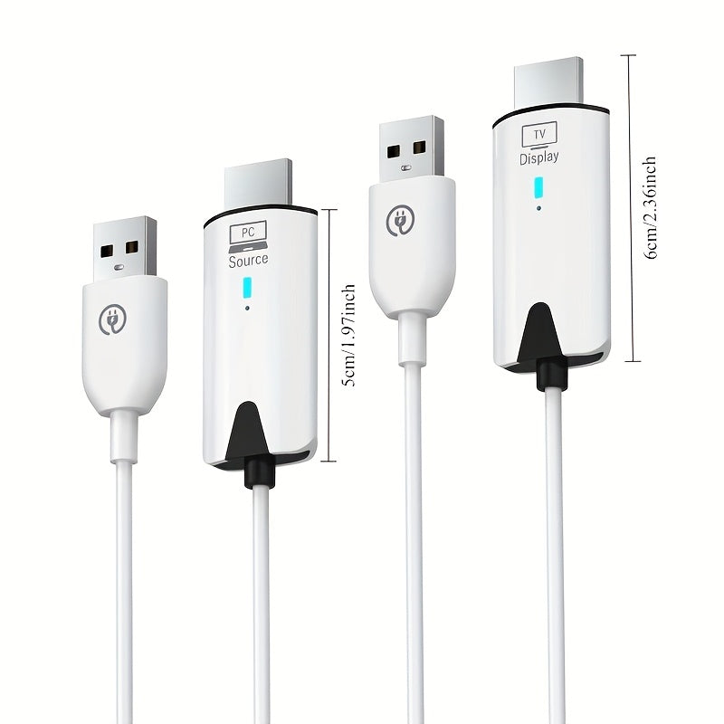 Transmisor y Receptor sin varillas 30m 4K Decodificador Salida 1080P 60Hz, Kit Extensor de Video y Audio 5G Plug & Play con 8 TX a 1 RX para Cámara, PC, TV, Monitor, Proyector o PS5 - Cable Adaptador Dongle para TV