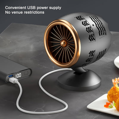 SENBOWE Campana Extractora Portátil - Alimentada por USB, 36V o inferior, no necesita batería, 1 filtro activo de repuesto, soporte de elevación ajustable multiángulo, ideal para parrillas de interior, olla caliente y cocina de RV, ventilación de olla ca