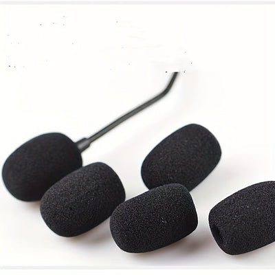 [10 filtros pop XLR] Juego de 10 filtros pop para conectores XLR, pantalla antiviento de espuma antichoque para micrófono, almohadillas de reducción de ruido para audífonos y micrófonos de mano, sin necesidad de batería