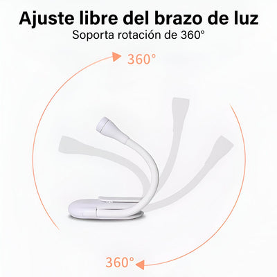 Lámpara Clip de Lectura Recargable 3 Modos de Luz C15