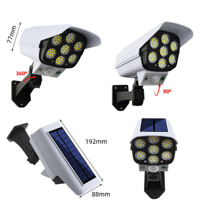 Lampara Luz Led Patio Jardin Control Remoto Reflector Solar Color Blanco